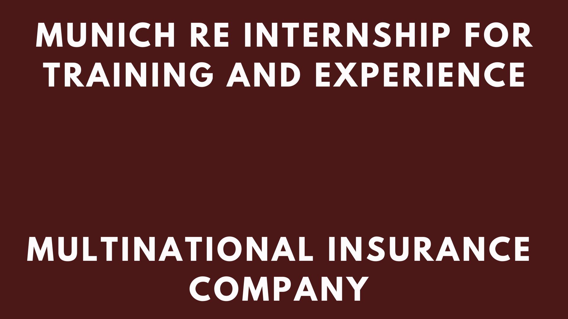 Munich Re Internship 2024 In Multiple Departments Internship Sphere