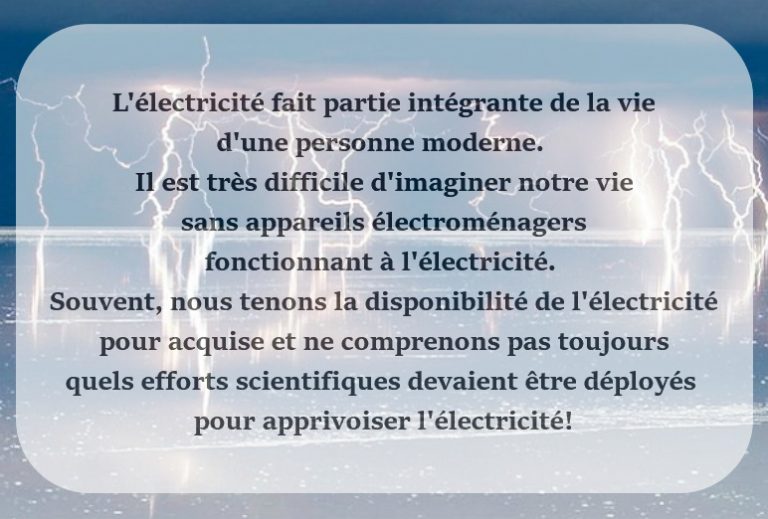 Qu'estce que l'électricité?