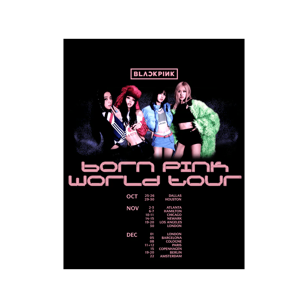 BORN PINK TOUR 2022 POSTER Interscope Records