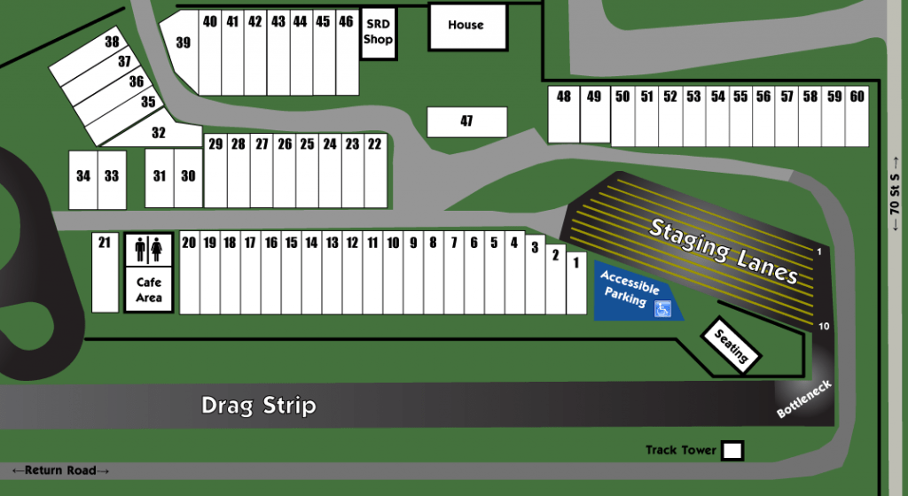 Powered Parking Sizes Interstate Raceway Drag Racing and Drifting