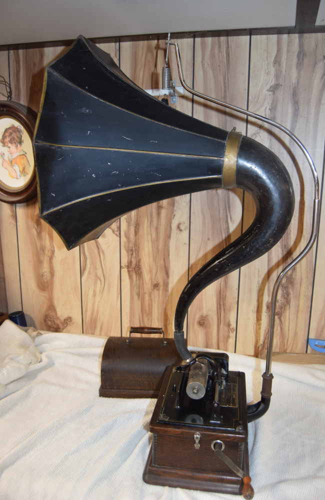 Edison Fireside Phonograph With Horn for sale