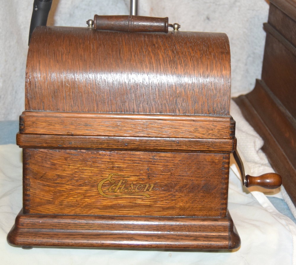 Edison Fireside Phonograph, K reproducer, horn for sale