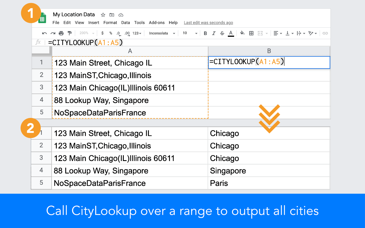 CityLookup Extract City Names from Addresses