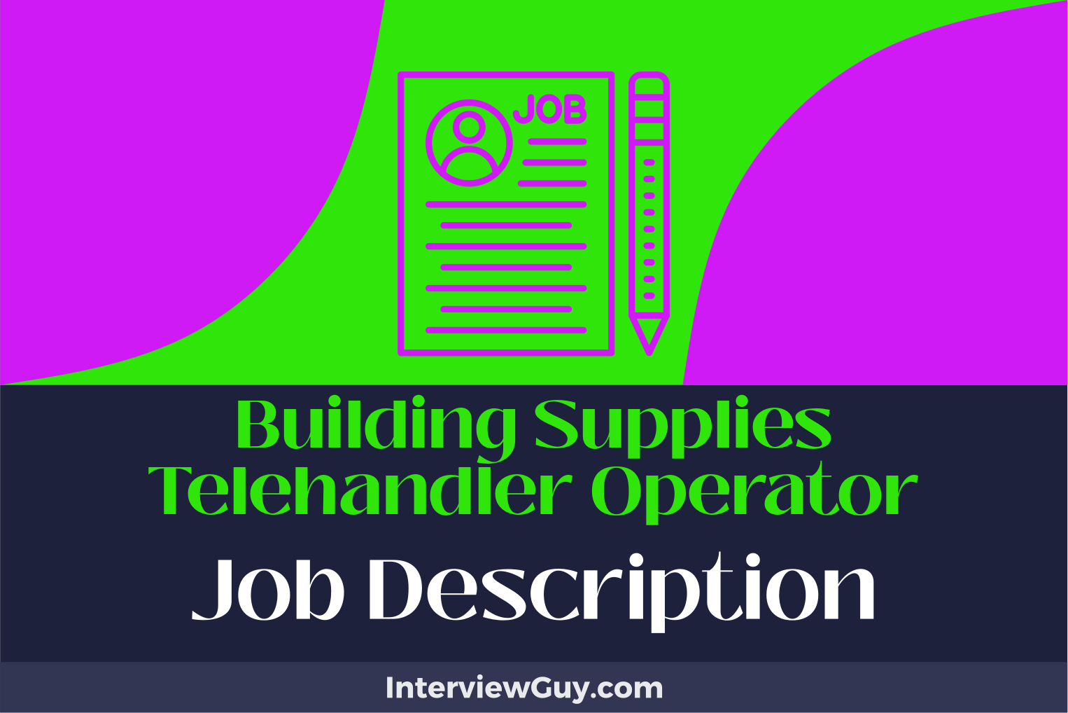 Building Supplies Telehandler Operator Job Description [Updated for 2024]
