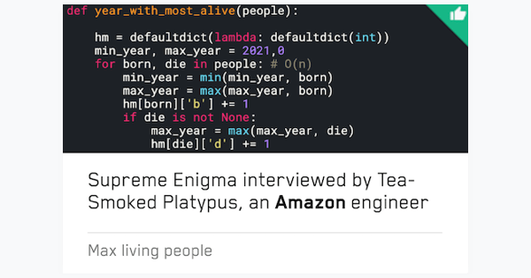 Recordings of mock interviews with Amazon engineers Anonymous