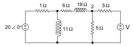 For the circuit shown below, if the power dissipated in