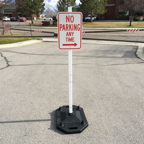 Portable Sign Post System with 40 lb Base Easy Setup Durable for