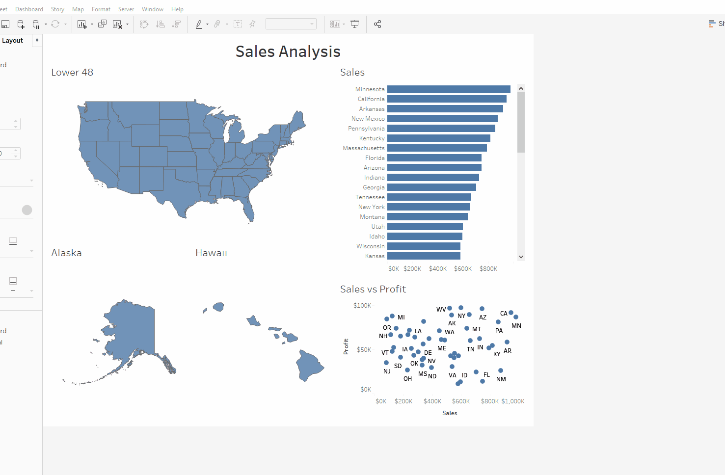 Visualizing Geographic Data with Set Actions in Tableau LaptrinhX