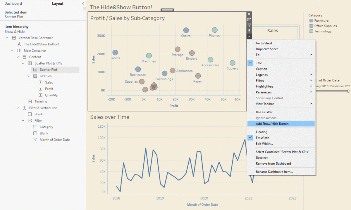 Tableau 2021.2 New Feature Show and Hide Everything! InterWorks