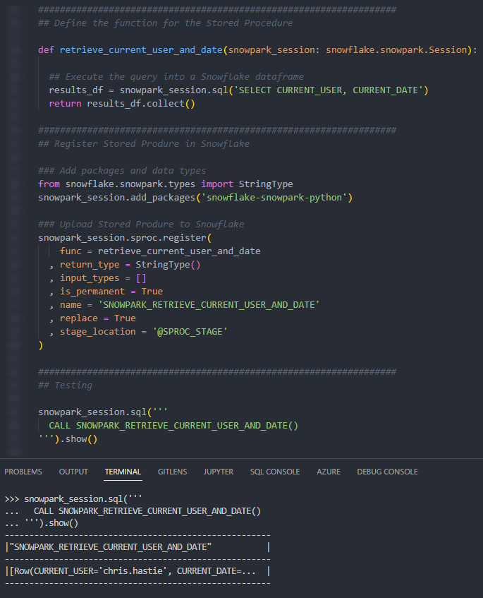 A Definitive Guide to Creating Python Stored Procedures in Snowflake