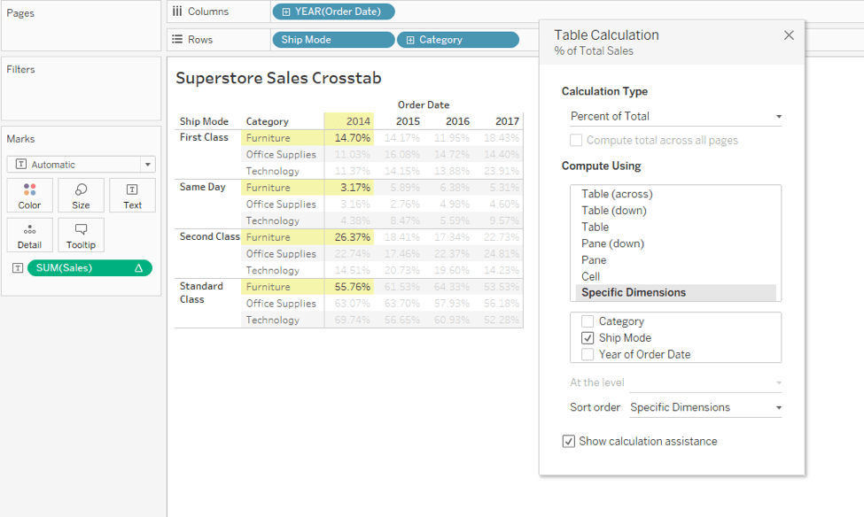 Questions from Tableau Training How to Use Specific Dimensions in