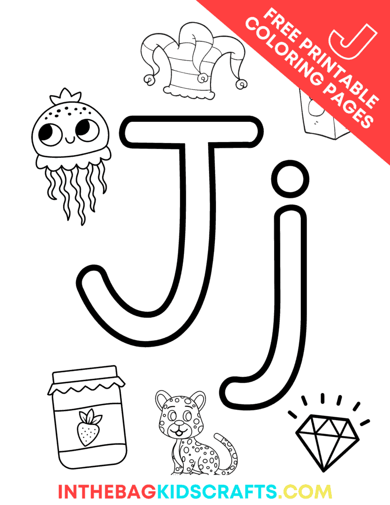 Letter J Coloring Pages (FREE Printable) • In the Bag Kids' Crafts
