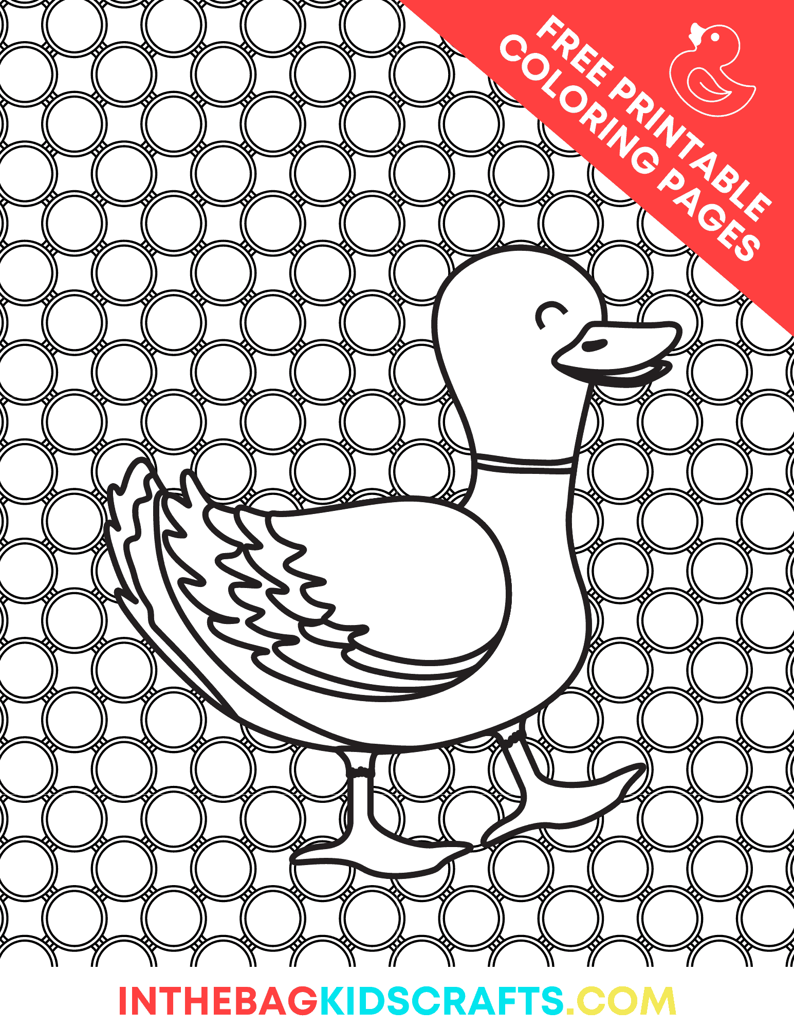 Duck Coloring Pages (Free Printables) • In the Bag Kids' Crafts