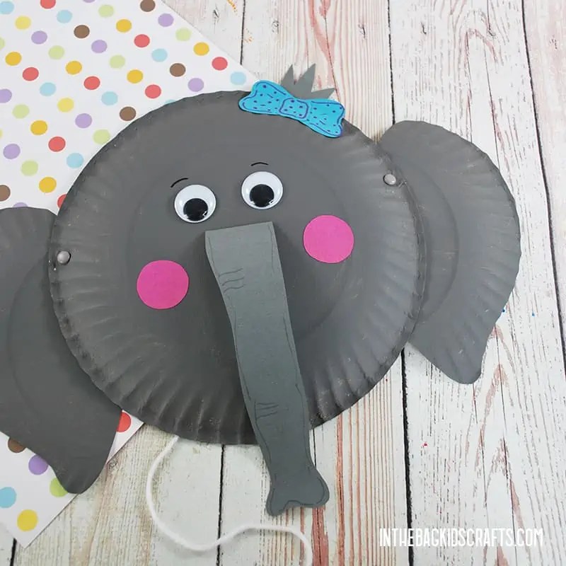 Paper Plate Elephant Craft {With Ears that Move!} • In the Bag Kids' Crafts