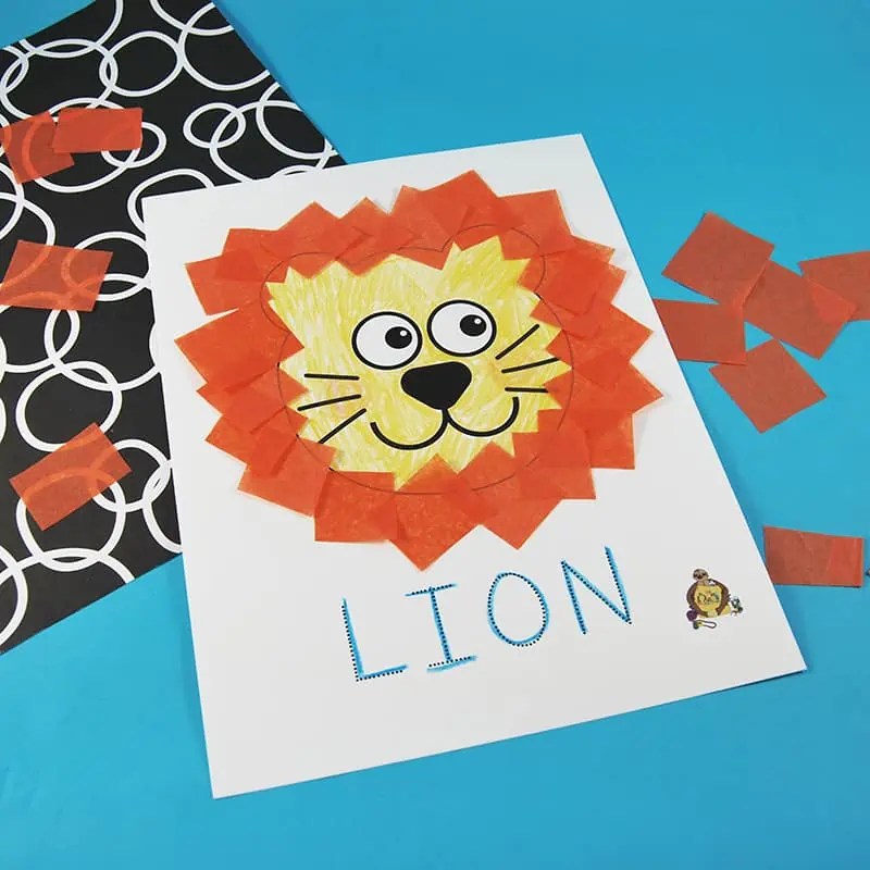 Lion Craft for Preschoolers (FREE Printable) • In the Bag Kids' Crafts