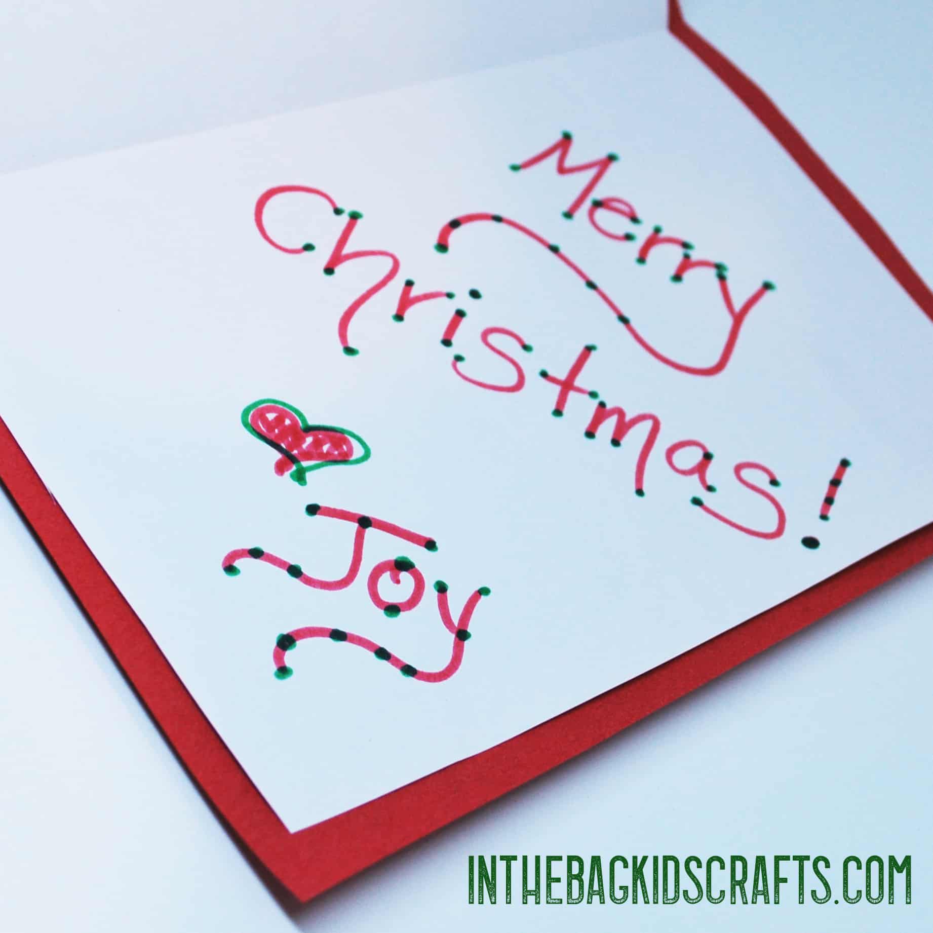 Christmas Stocking Card • In the Bag Kids' Crafts