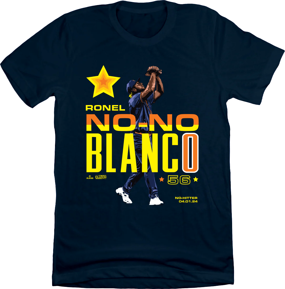 NoNo Blanco Tee Houston No Hitter Baseball Gear In The Clutch