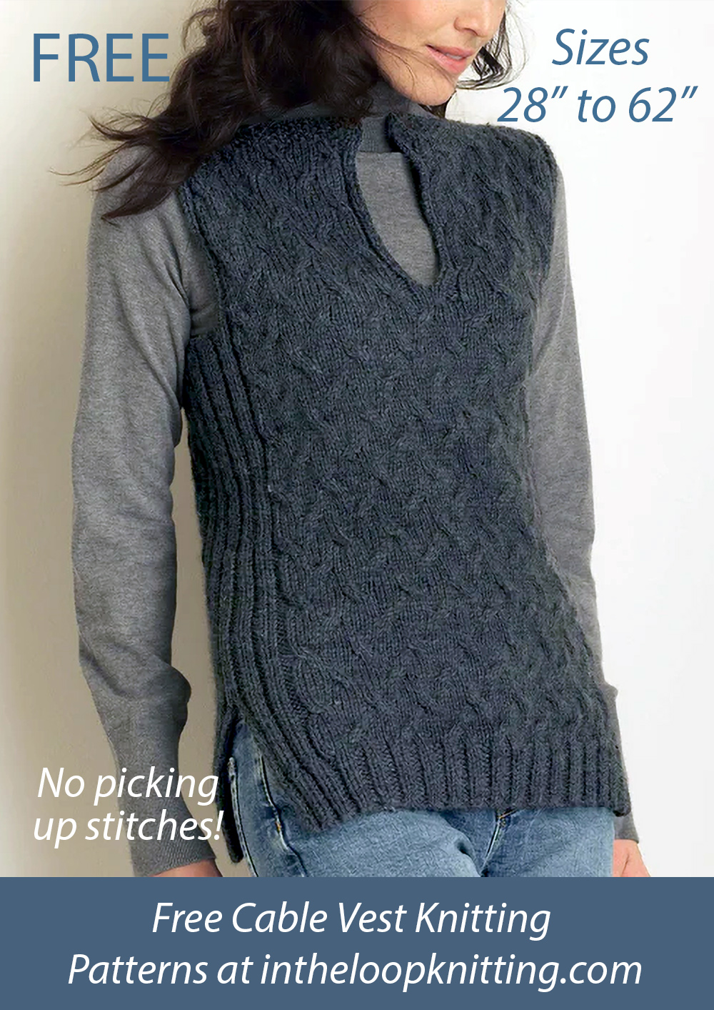 Cable Vest Knitting Patterns In the Loop Knitting