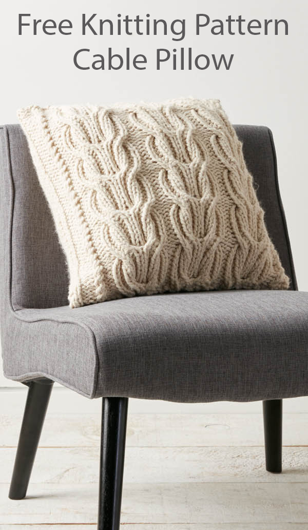 Cable Home Decor Knitting Patterns In the Loop Knitting