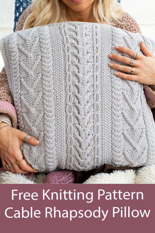 Cable Home Decor Knitting Patterns In the Loop Knitting