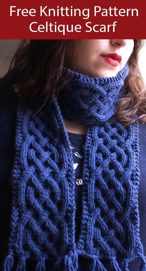 Simple Cable Knit Scarf Pattern