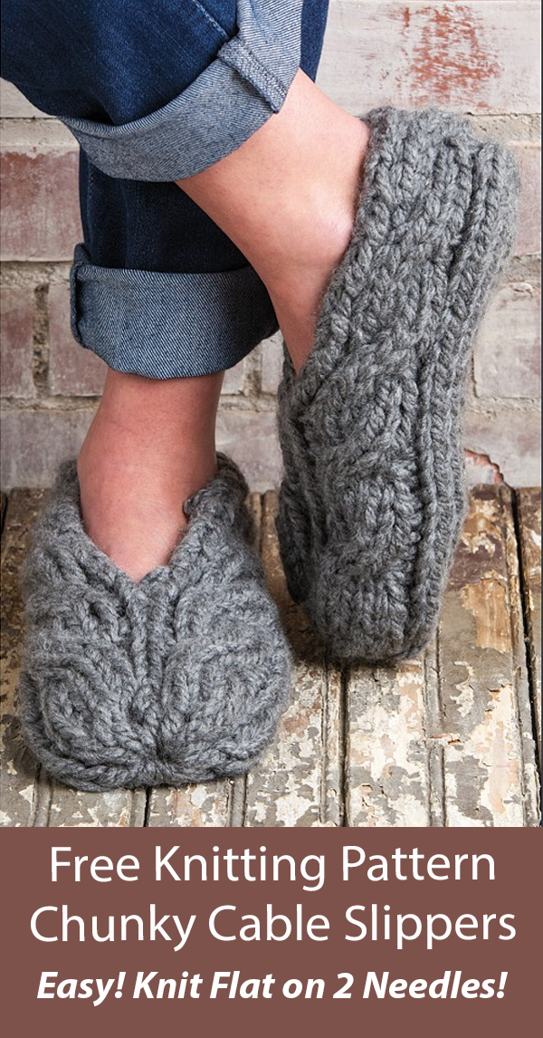 Slippers Knit Flat Knitting Patterns In the Loop Knitting