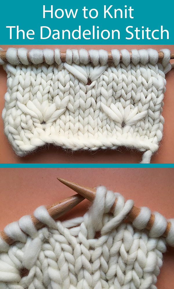 Dandelion Stitch Knitting Patterns In the Loop Knitting