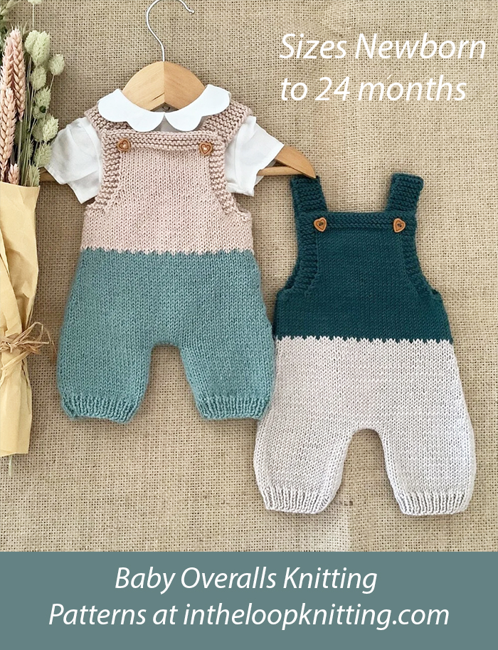 Baby Dungarees and Overalls Knitting Patterns In the Loop Knitting