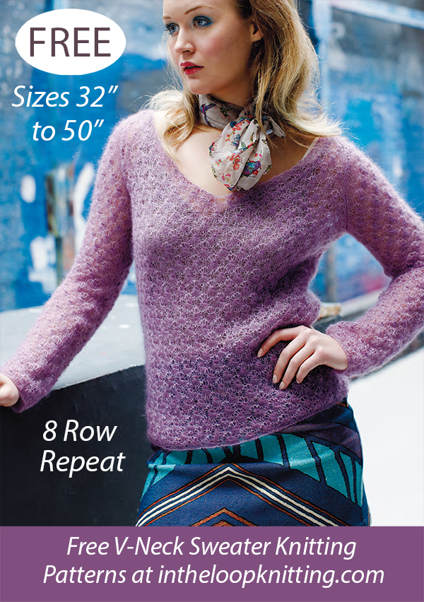VNeck Sweater Knitting Patterns In the Loop Knitting