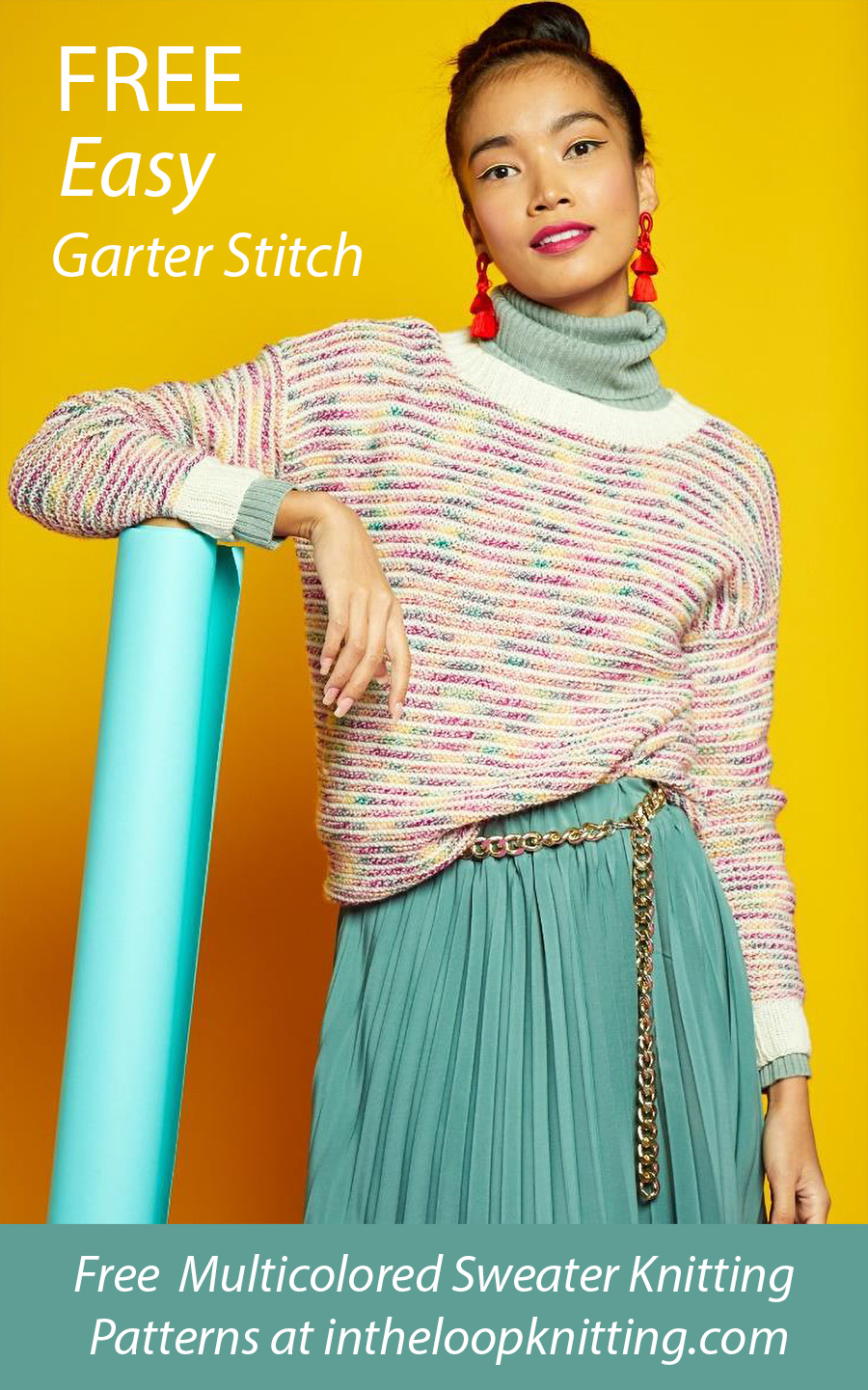 Multicolored Yarn Sweater Knitting Patterns In the Loop Knitting
