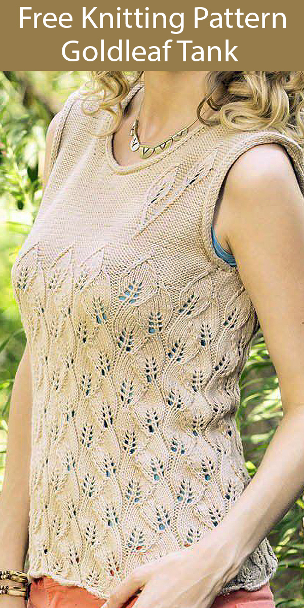 Tank Top Knitting Patterns In the Loop Knitting