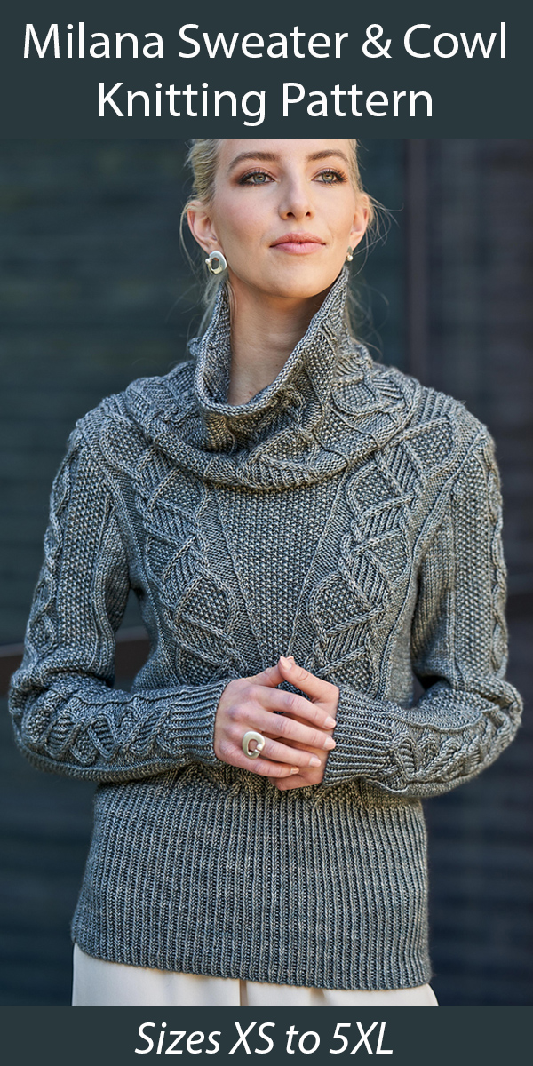 Cowl Neck Sweater Knitting Patterns In the Loop Knitting
