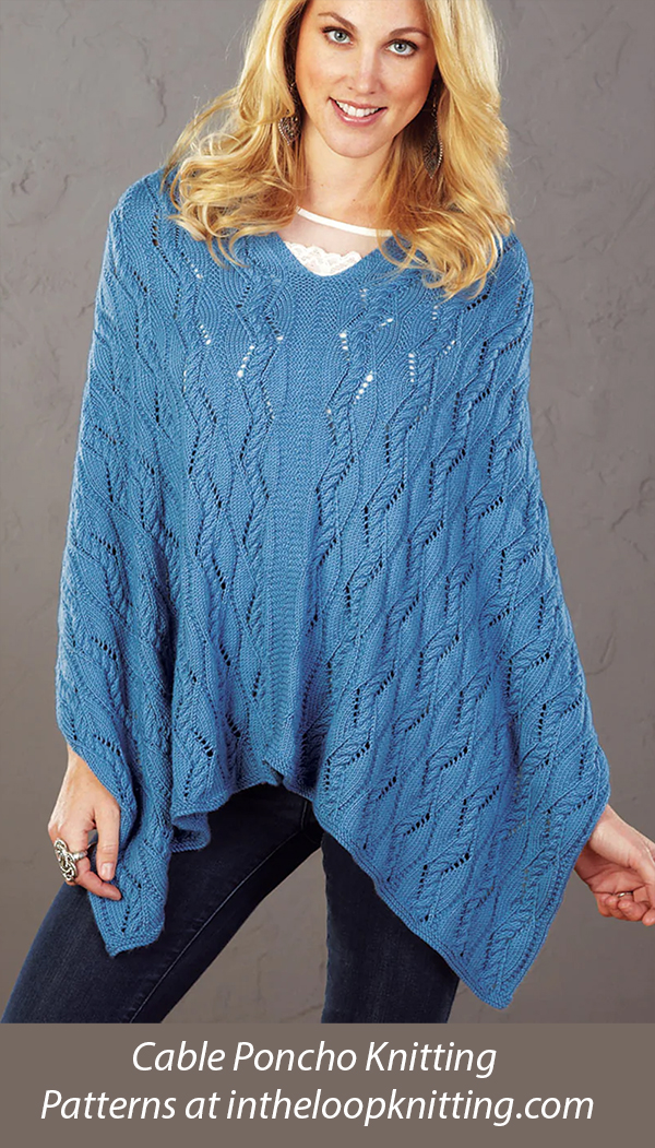 Cable Poncho Knitting Patterns In the Loop Knitting