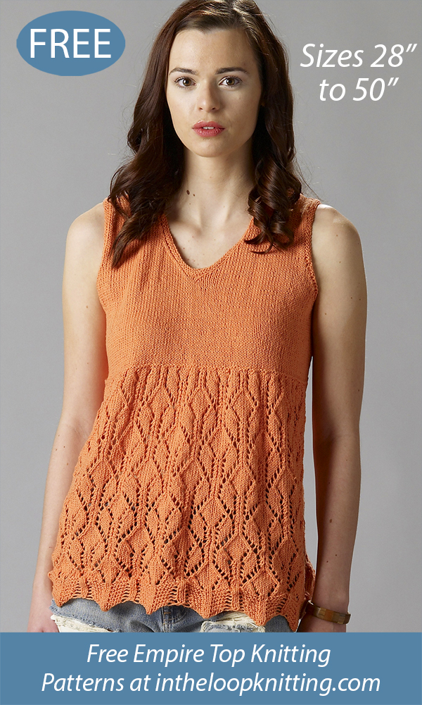 Women's Sleeveless Tops Knitting Patterns In the Loop Knitting