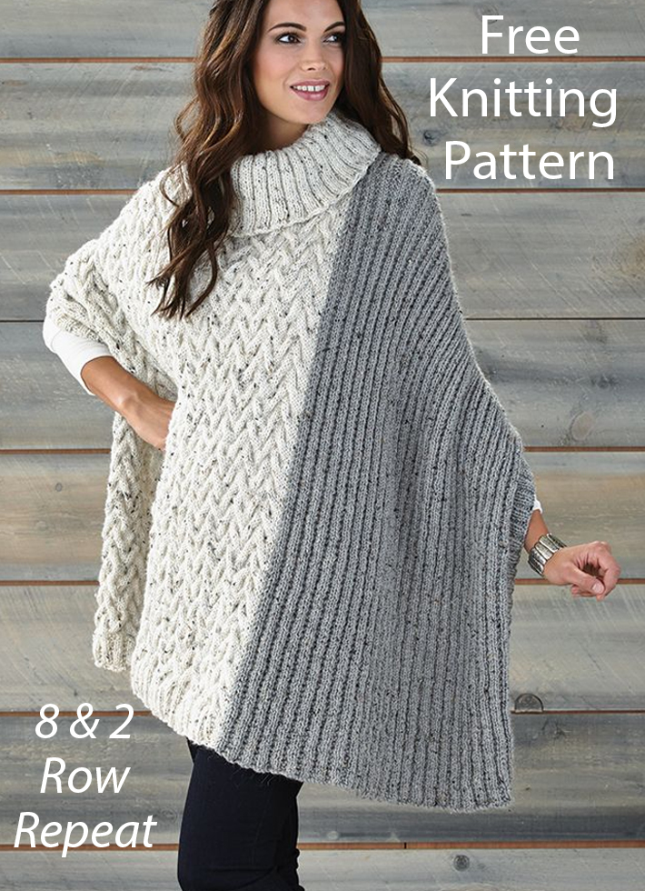 Cable Poncho Knitting Patterns In the Loop Knitting