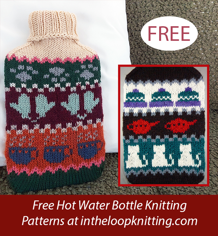 Hot Water Bottle Cozy Knitting Patterns In the Loop Knitting