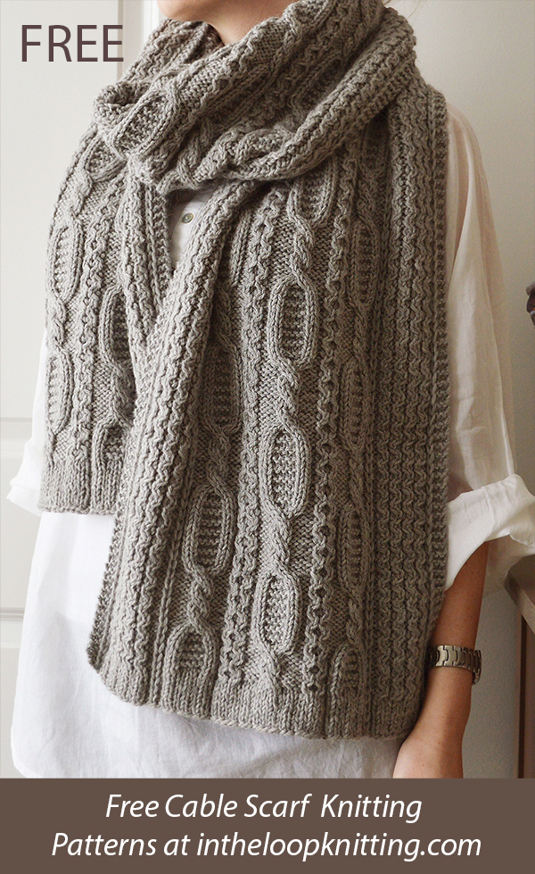 Free Cable Scarf Knitting Patterns In the Loop Knitting