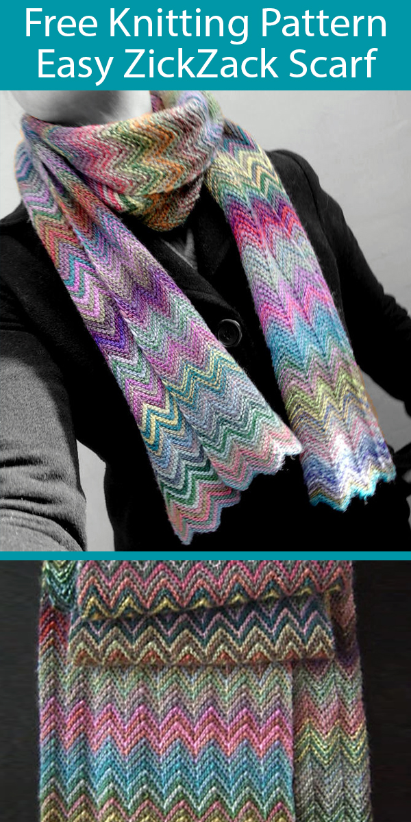 Multicolored Yarn Scarf Knitting Patterns In the Loop Knitting