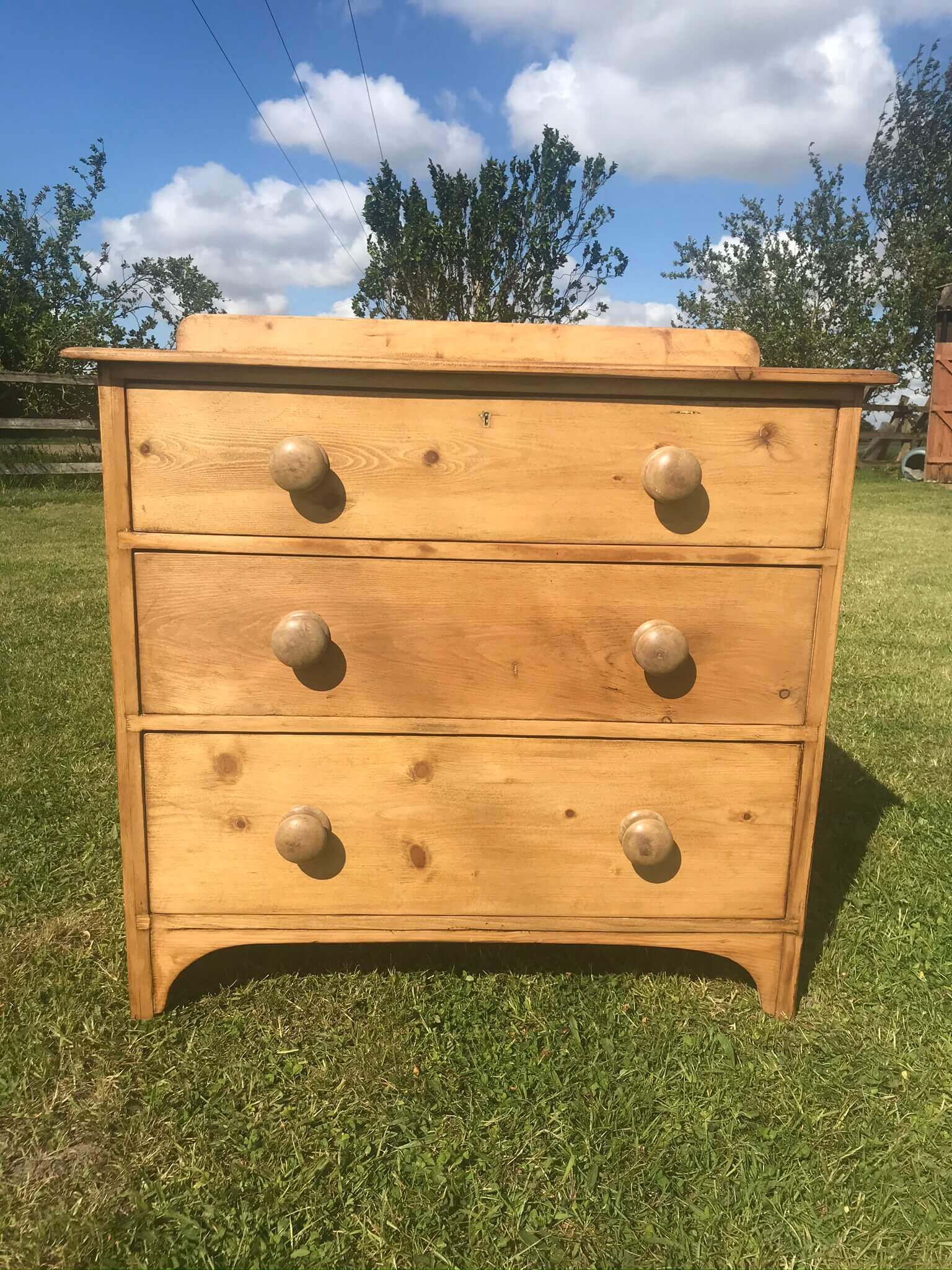 Antique Pine Chest of Three Drawers Sold In the Shepherds Hut
