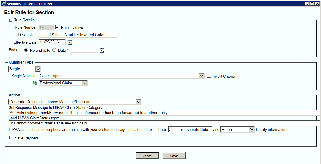 Single Qualifier Inverted Criteria