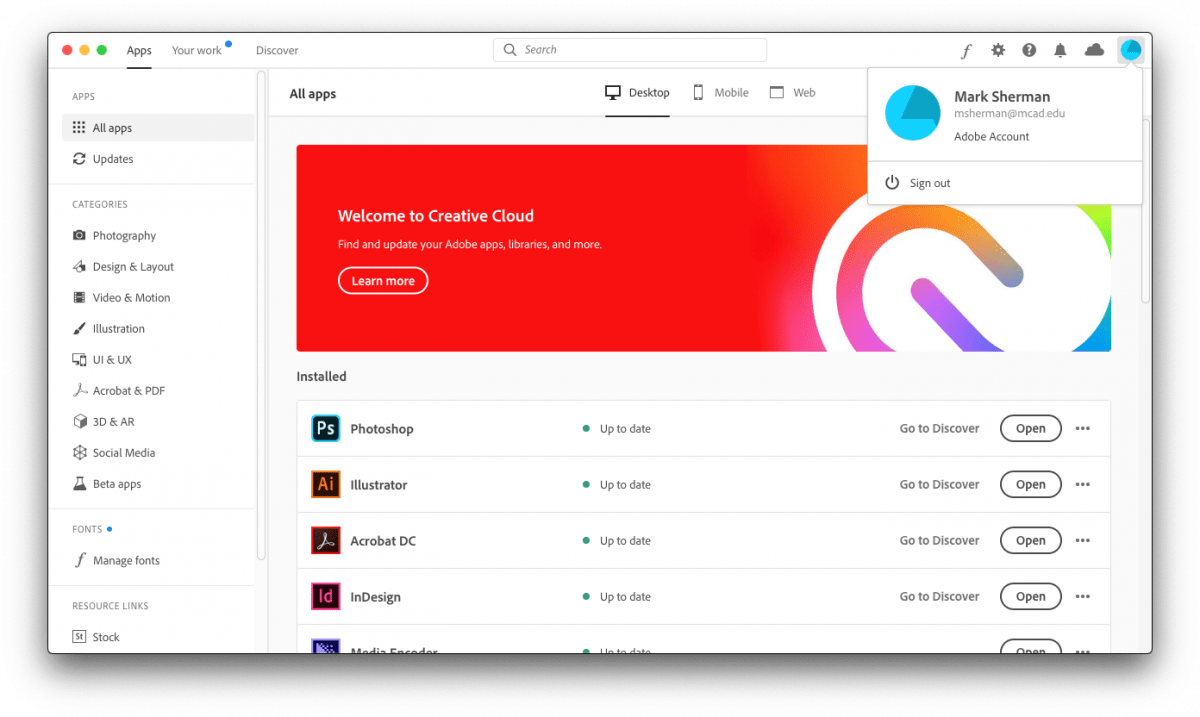 Updating CC Apps on Older MCAD Builds MCAD