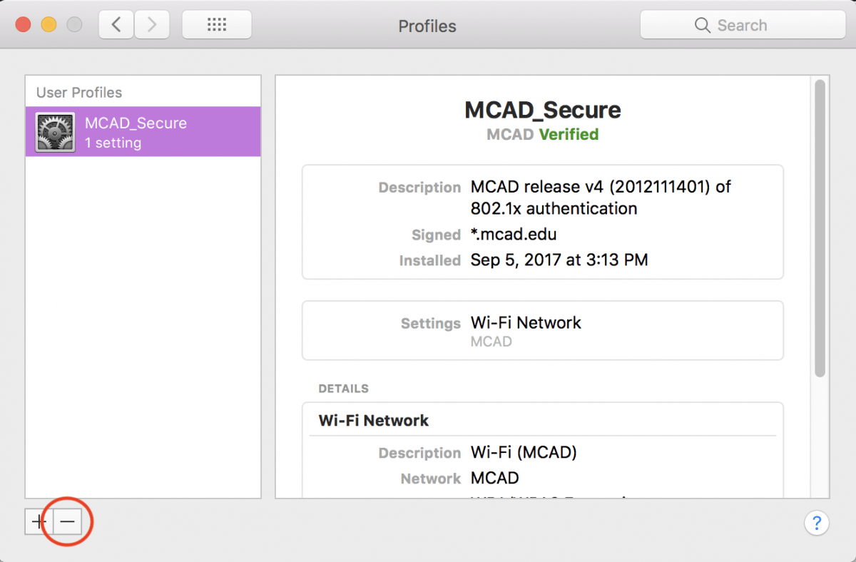 Wireless for MacOS MCAD