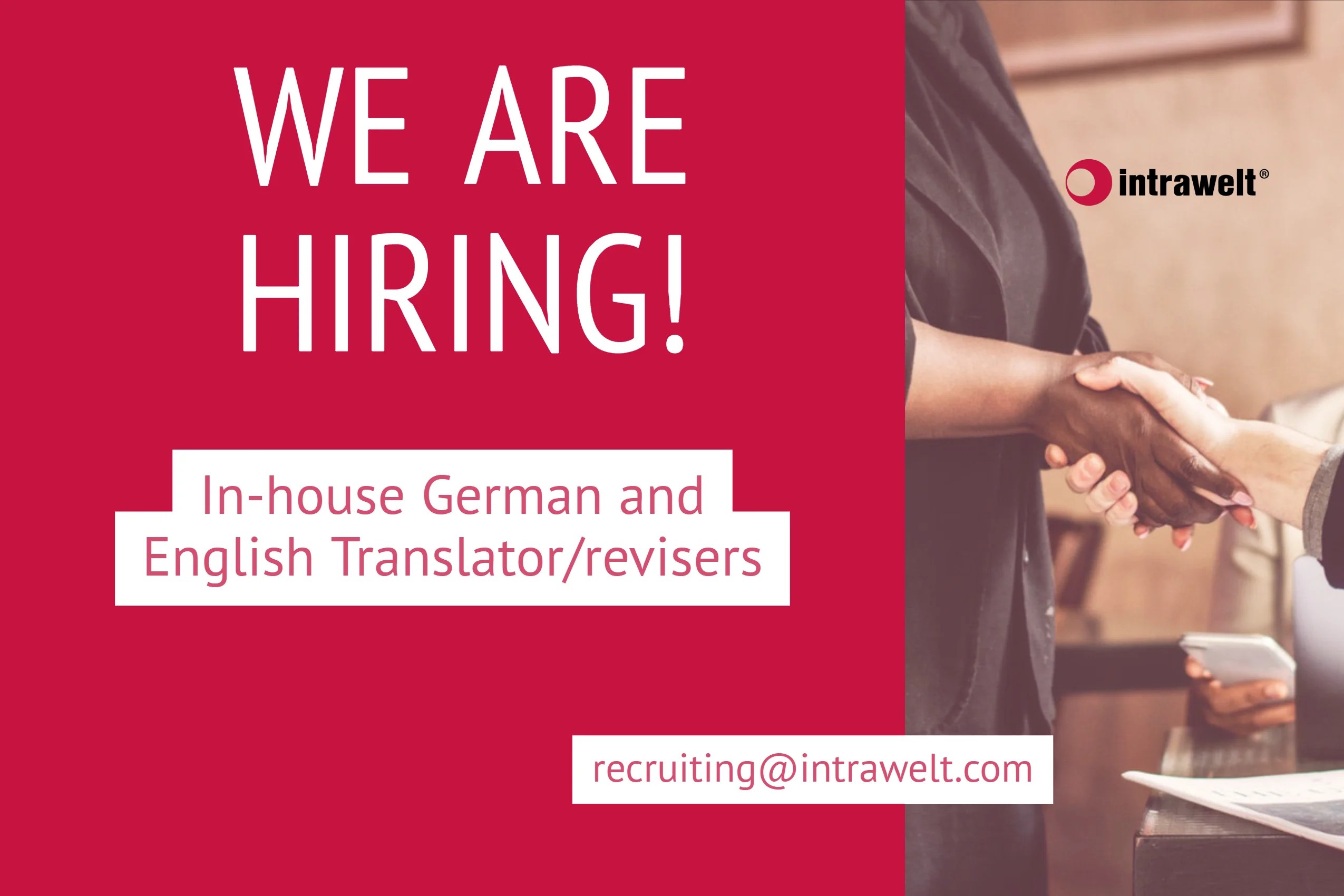 We are Hiring Inhouse German and English Translators Intrawelt