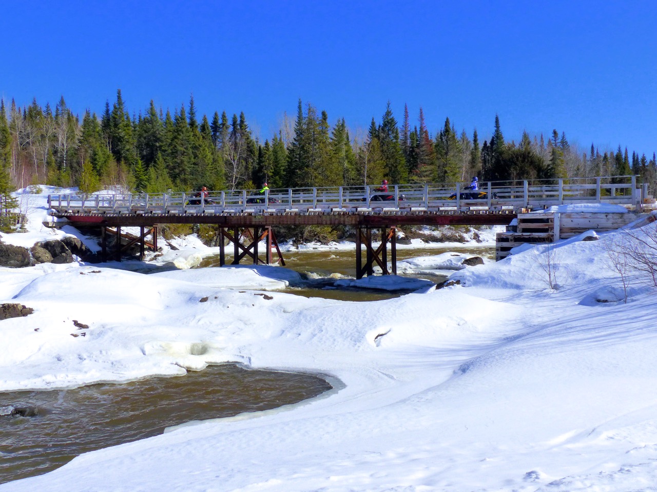 Cochrane Ontario Snowmobiling Snapshot Intrepid Snowmobiler
