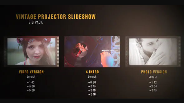 VIDEOHIVE VINTAGE PROJECTOR SLIDESHOW BIG PACK » Free After Effects