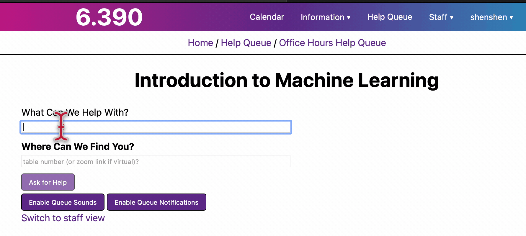 Office Hours 6.390 IntroML Spring24