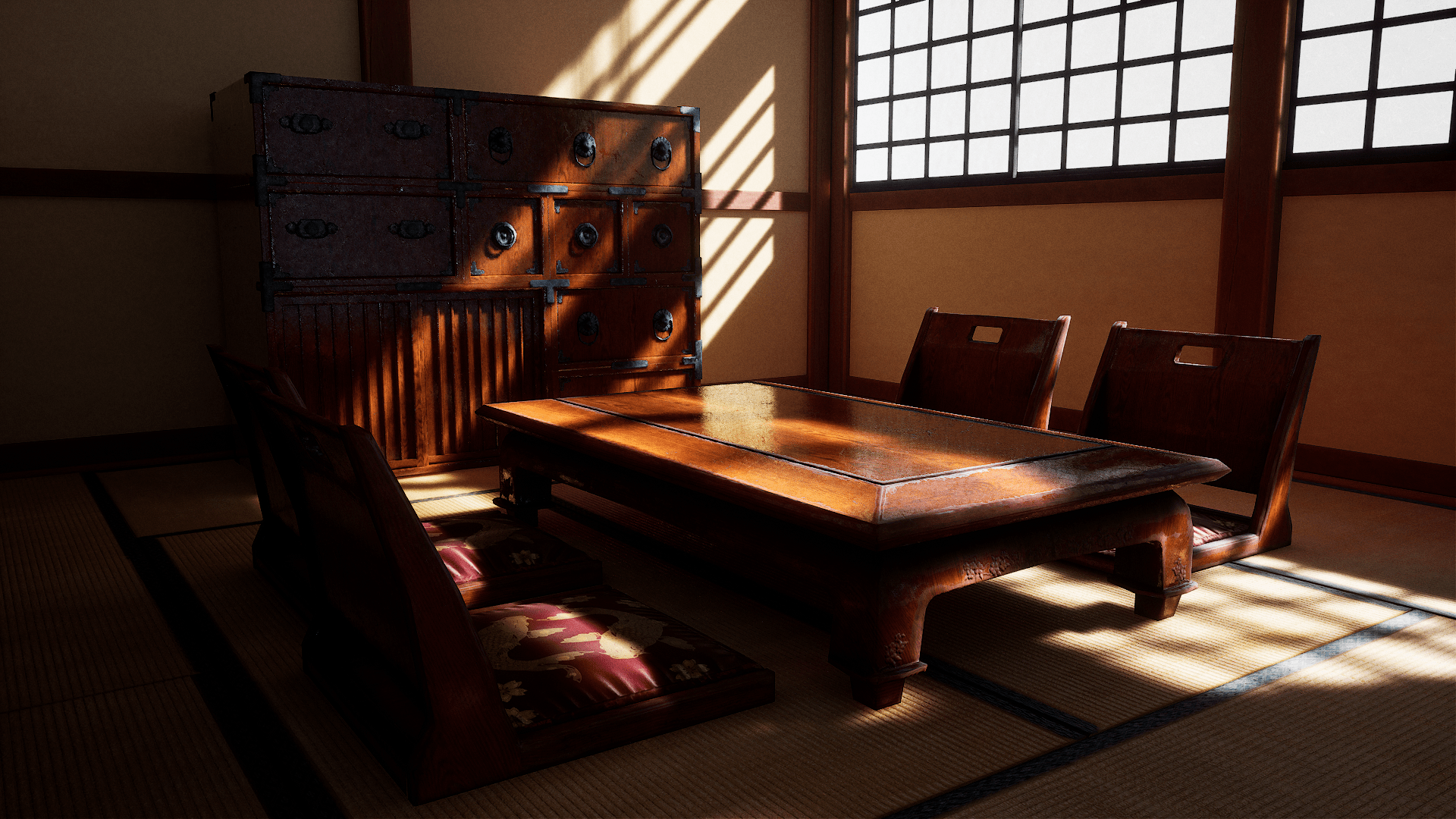 Japanese Traditional Furniture Inu Games