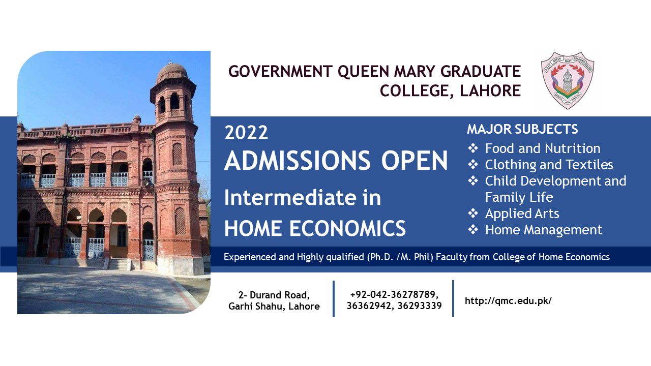 11th Class Admission Guide For Queen Mary College Lahore Inter