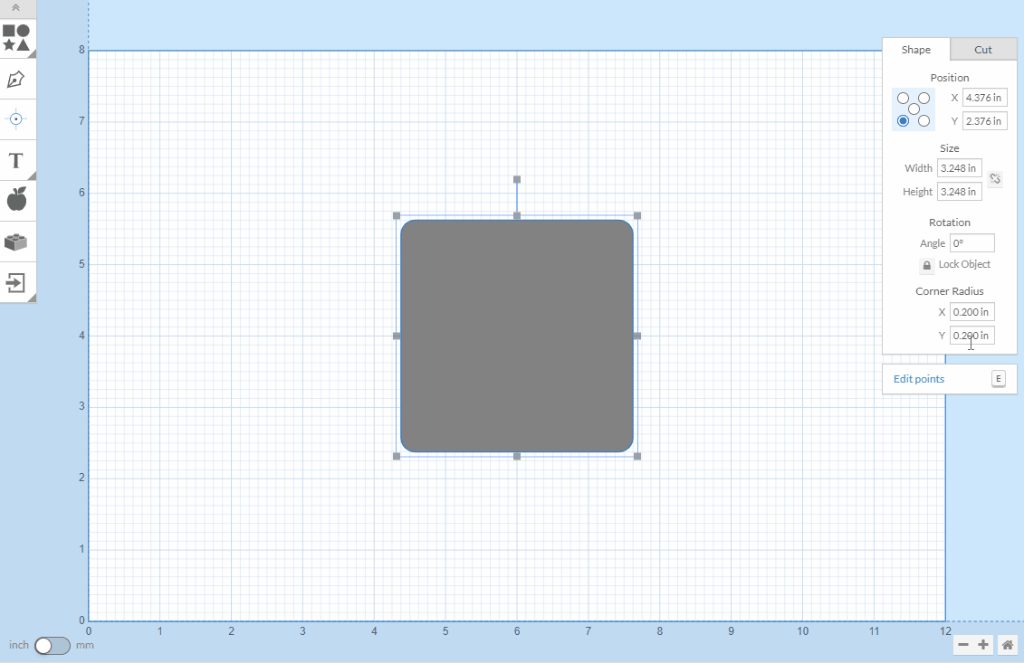 Easel Feature Corner Radius Inventables