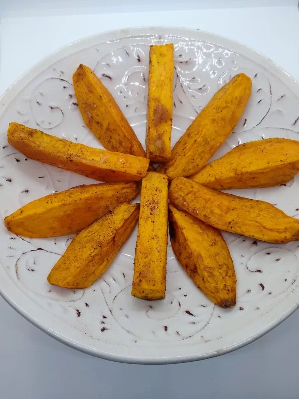 Simple Baked Sweet Potato Wedges Healthy Vegetarian Recipe